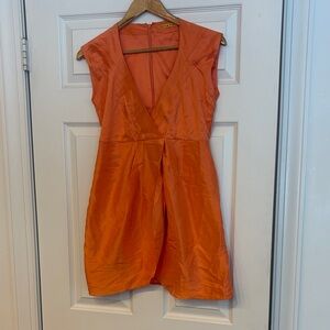 Alice + Olivia Vibrant Orange Mini Dress